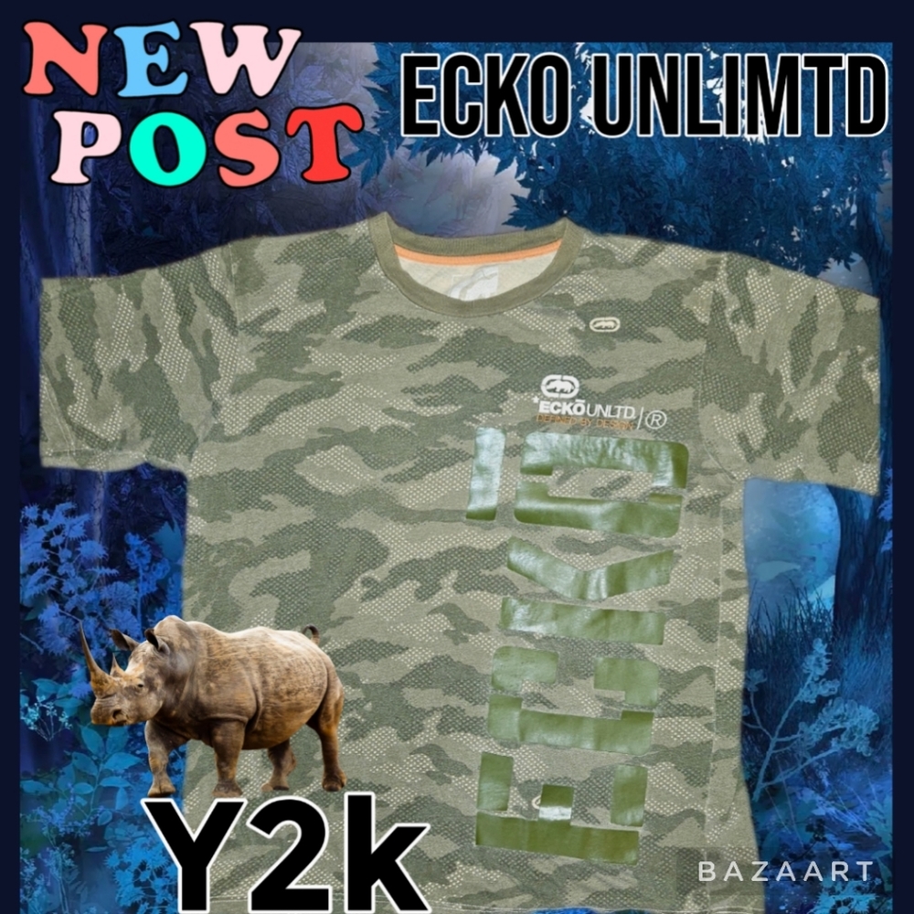 - Ecko Unlimited urban camouflage embossed spellout.❗️2 for 30❗️
